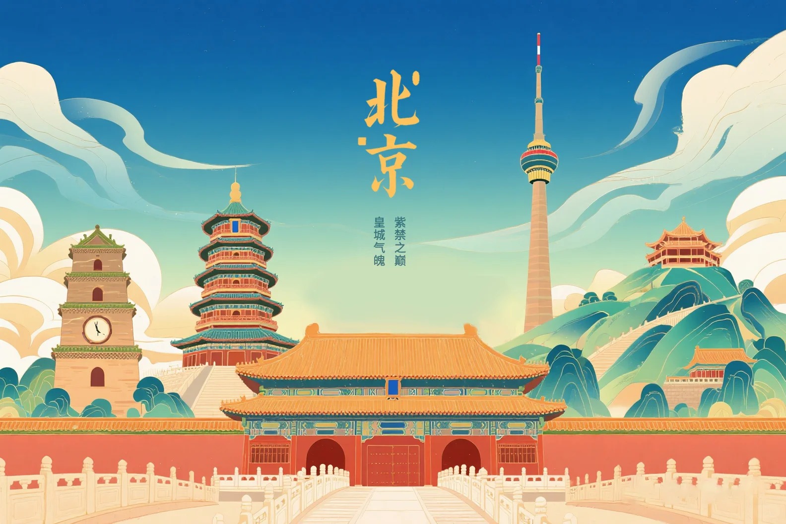 城市地标国潮插画合集｜记录走过的城市