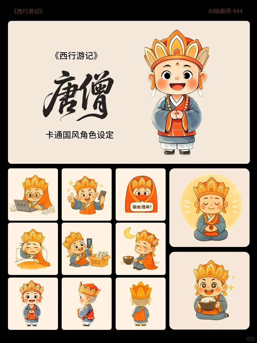《西行游记》角色设定 Vol.2｜Q版师傅来了