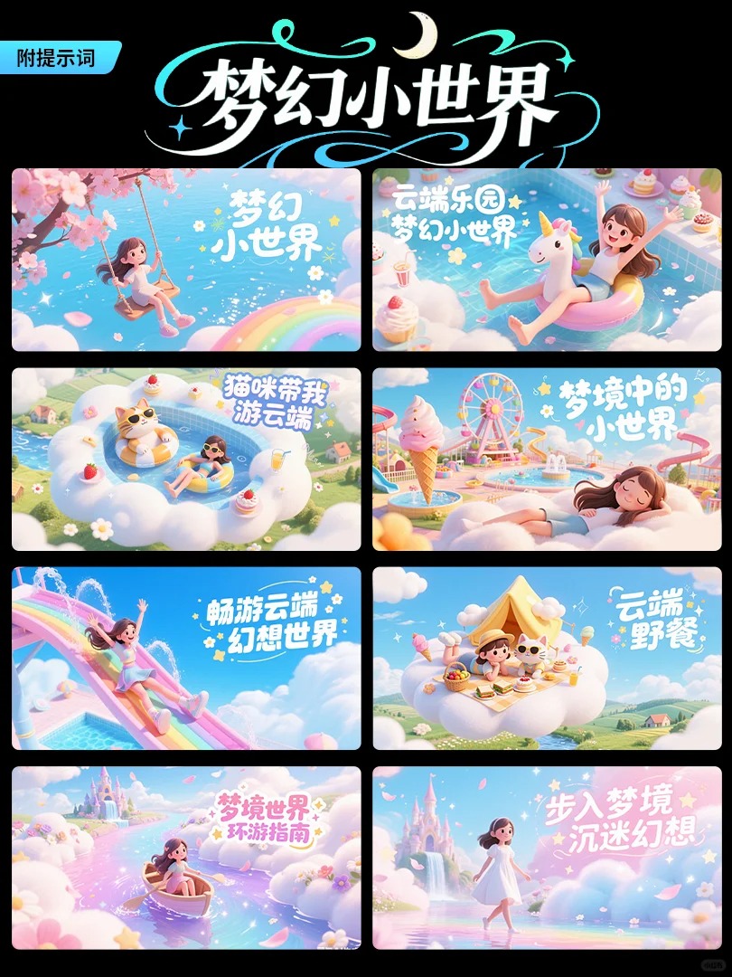 畅游云端小世界✨AI教程（附提示词）