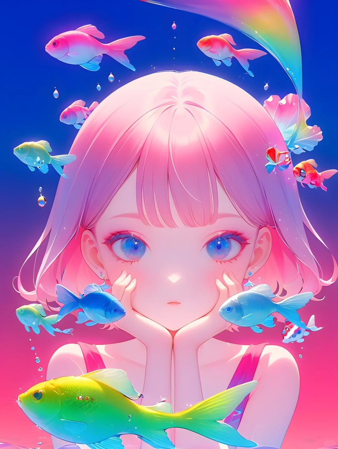 太牛！AI一键直出插画啊！！！色彩派对