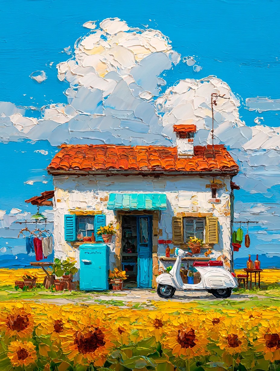 厚涂油画系列·云边小卖部［咒语］