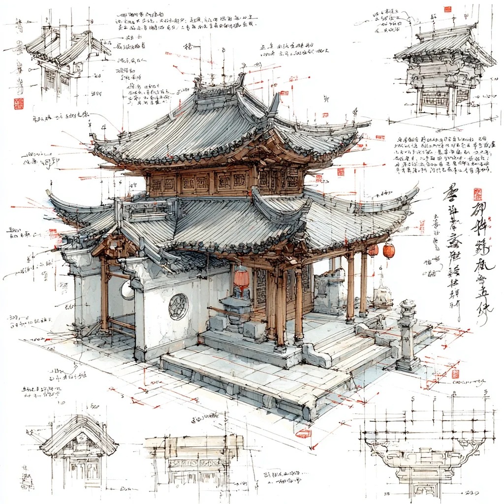 中式古建筑·设计草稿［咒语］