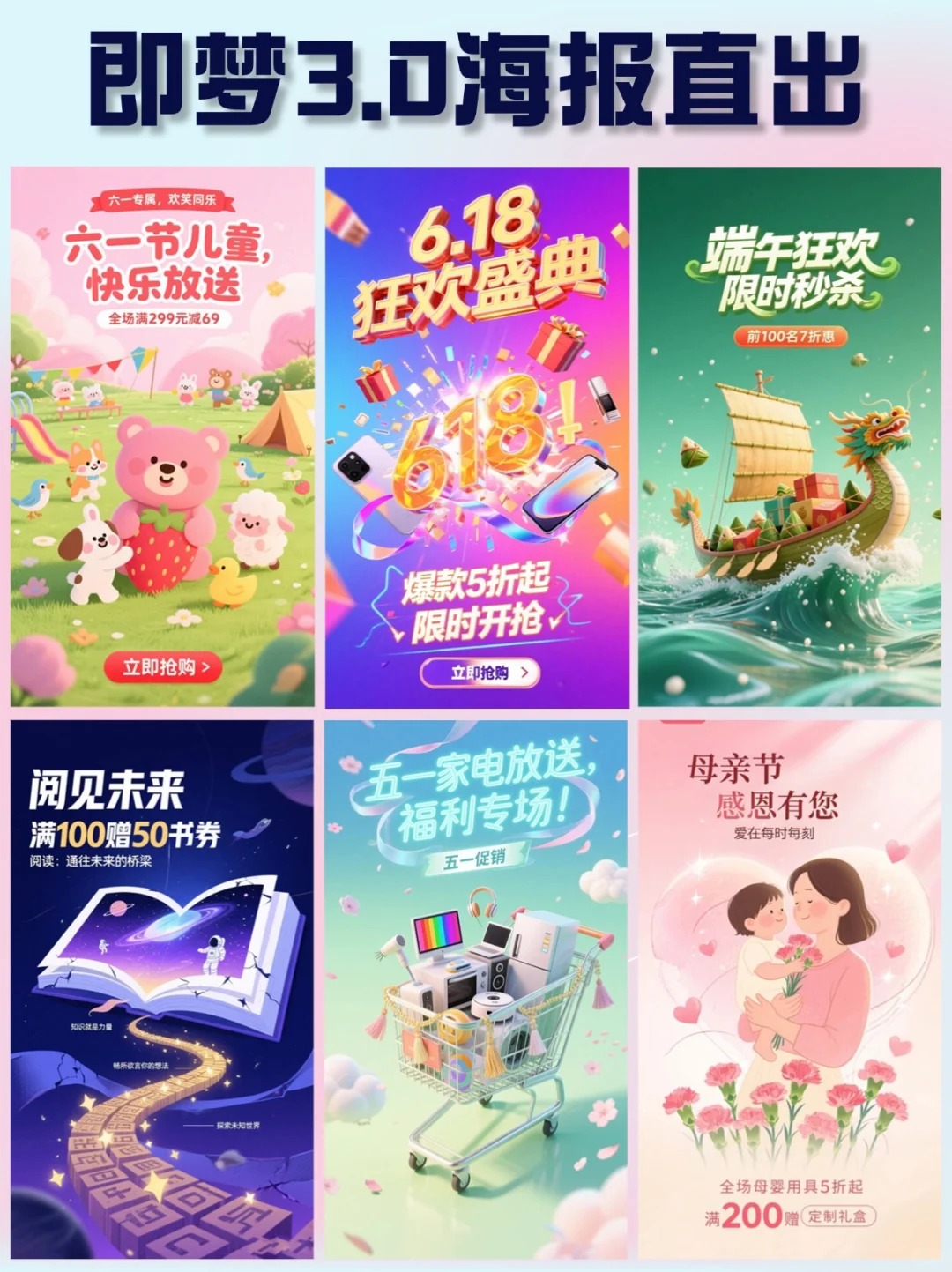 即梦出五一海报效果也太炸了！