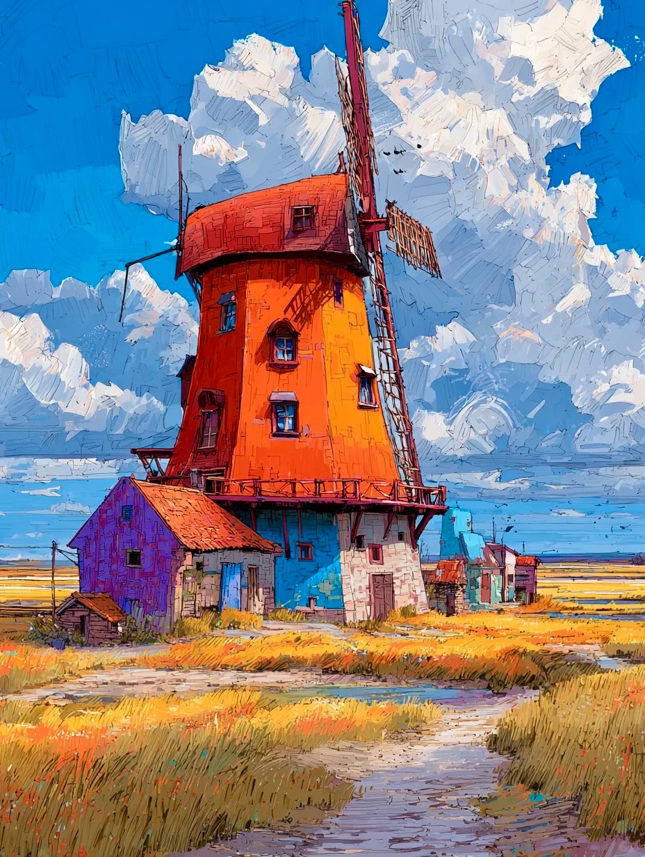 彩色油画·风车［咒语］